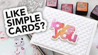 Keep it simple! Clean card designs you can do!
