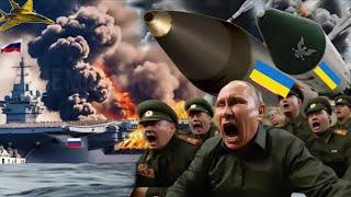 Once  again Ukrainian Fighter jets & Drone attack on Russian Navy Aircraft Carrier & Worship