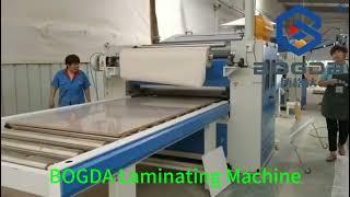 BOGDA PUR Hot-melt Glue Laminating Machine For MDF PVC WPC Board Panel