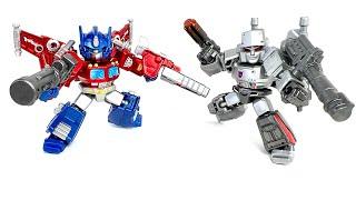 Optimus Prime VS Megatron Transformers Blokees Galaxy Version with Secret Chase Figures Chefatron