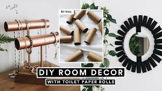 EASY DIY Room Decor with TOILET PAPER ROLLS!  *Looks Super Expensive*