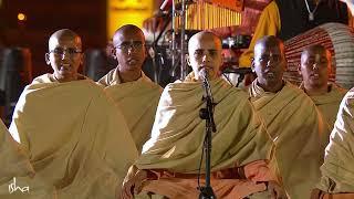 Isha Brahmacharis Chant Nirvana Shatakam in Sadhguru’s Presence