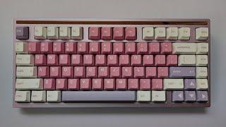 Mode Sonnet Purple & White w/ FR4 Plate | NK Cream Dreams | KeebMonkey Lilac Keycaps | Soundtest