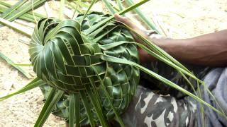 How to Make a Palm Hat Part 2.