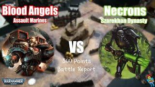 Assault Marines! vs Necrons 500 Points 40k Battle Report