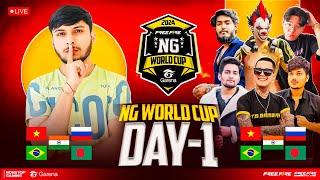 NG WORLD CUP  LEAGUE DAY 1   BRAZIL, AFF, NXT, TSG, NL , RUSSIA #nonstopgaming -free fire live