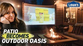 Transform Your Patio Into An Outdoor Oasis and Movie Theater | Home Becomes (Ep6)