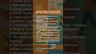 Your body has an innate ability to heal, when you support it with the right habits.