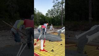 SLAB DAY = COMPLETE ️Watch us pour the foundation for our barndominium. Don’t miss the next video!