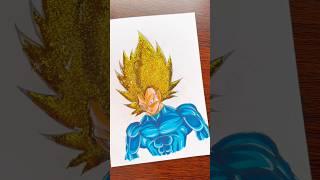 [ASMR] Vegeta Super Saiyan 3 Satisfying Glitter Drawing | WyRich #vegetassj3 #satisfyingart