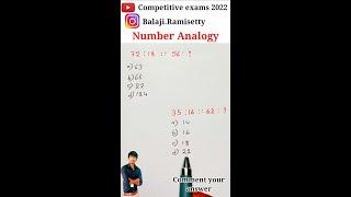 Number Analogy Reasoning Tricks | Number Analogy Trick | Maths Trick | For All Competitive Exams