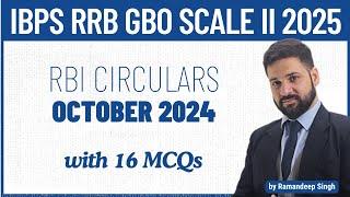 RBI Circulars October 2024 for IBPS RRB Scale II 2025 Prep