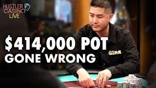 Andy Stacks $414,000 Pot Gone Wrong - Hustler Casino Live