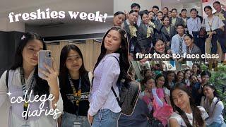 college diaries | freshies week & first face-to-face class! ʚїɞ 