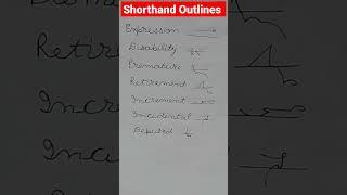 Important Common Words Outlines frequently used in English Shorthand Dictation # Viral# Shorts