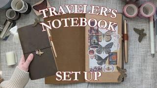 Standard Olive Traveler's Notebook Set Up | Diary, Creative Journal, Lists