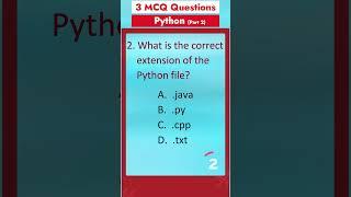 Part 2 - Python MCQ - Q&A | Most asked Interview Questions