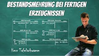 Bestandsmehrungen bei fert. Erzeugnissen auf T-Konten buchen - mit Buchungssätzen - Einfach erklärt!