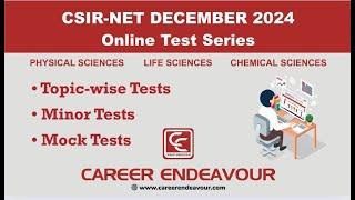 CSIR NET Online Test Series #csirnet #careerendeavour #csirnetexam #csirnetsyllabus