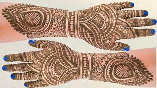 EASY DULHAN MEHENDI DESIGNS FOR FULL HANDS | WEDDING MEHNDI DESIGNS | BRIDAL HENNA MEHNDI DESIGNS