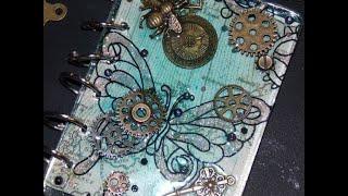 DIY Epoxy Resin Notebook Mixed media Steampunk / Diary / Journal