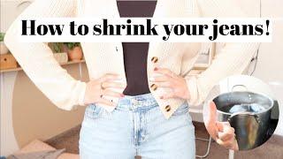 HOW TO TAKE IN THE WAIST OF YOUR JEANS | HOW TO SHRINK JEANS | NO-SEW | HOW I RESIZE JEANS |DIY HACK