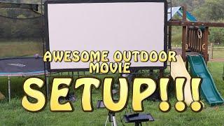 Our Awesome Outdoor Movie Setup ~ Amazing Projector!!