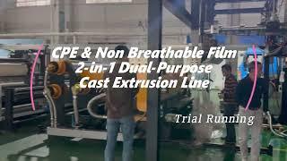 Non-breathable Embossed Film Extrusion Machine|CPE & CPP 2-in-1 Dual-Purpose Film Line