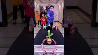 Ring Challenge, Loser Has To Drink Dark Drink, So Exciting! ! ! # Funnyfamily# PartyGames