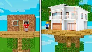 CASA na ARVORE 100% REASLISTA vs 0% REALISTA no minecraft