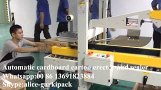 Automatic cardboard carton erector and sealer,automatic cardboard box erector packer