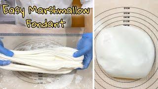 Easy Marshmallow Fondant Recipe from SCRATCH / Soft & Easy to Roll