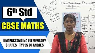 6th Std CBSE Maths Syllabus | Understanding Elementary Shapes - Types of Angles | CBSE Maths