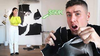 MY $50,000 ART PIECE I MADE GOT DESTROYED!!! **SHOCKING**