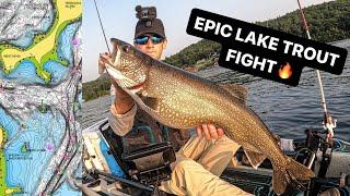 Deep Water Lake Trout FIGHT in Cristal Clear Lake George NY