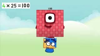 Numberblocks 25 times table