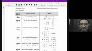 AM015 4.1 Basic Matrices Notes