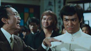 Fist of Fury: Bruce Lee barely holding fists over the insults of Japanese