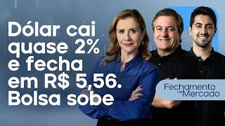  03/07/24 - DÓLAR CAI QUASE 2% E FECHA EM R$ 5,5 | BOLSA SOBE | Fechamento de Mercado