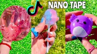 DIY NANO TAPE BALLOON & NANO BUBBLE SQUISHMALLOWS! 🫧 How to Make a Nano Tape Squishy Compilation