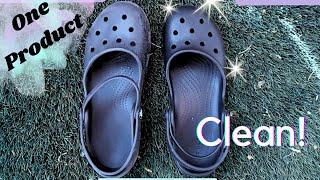 How to clean polish Crocs with just One product