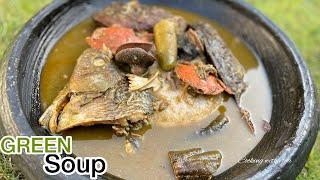 HOW TO MAKE THE PERFECT GREEN GREEN SOUP | EBUNABUNU/ KONTOMIRE SOUP | GHANA FUFU & SOUP RECIPE