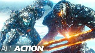 Gipsy Avenger vs. Obsidian Fury (Giant Robot Fight) | Pacific Rim: Uprising | All Action