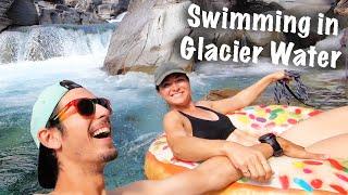 Lake McDonald SUNRISE and FLOATING IN GLACIER WATER | Glacier National Park