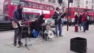 REM, Losing my religion cover - busking in the streets of London, UK