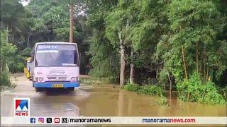 നൂല്‍പ്പുഴ കരകവിഞ്ഞു; റോഡിലേക്ക് വെള്ളം കയറി| Wayanad - Bathery - water