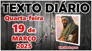 🟠 Texto diário de hoje em português  Quarta-feira 19 de março 2025