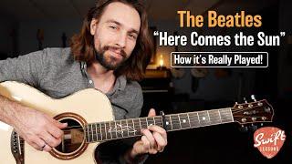 The Beatles "Here Comes the Sun" Guitar Lesson (How it's Really Played!)
