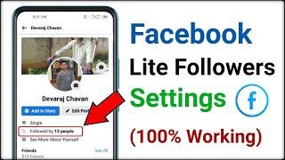 Facebook Lite Followers Settings ! How to Activate Follower Option on Facebook Lite