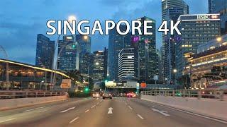 Singapore 4K - Skyscraper District - Sunset Drive